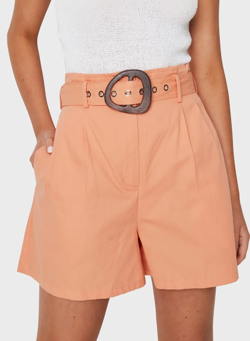 Missguided Belt Detail Shorts