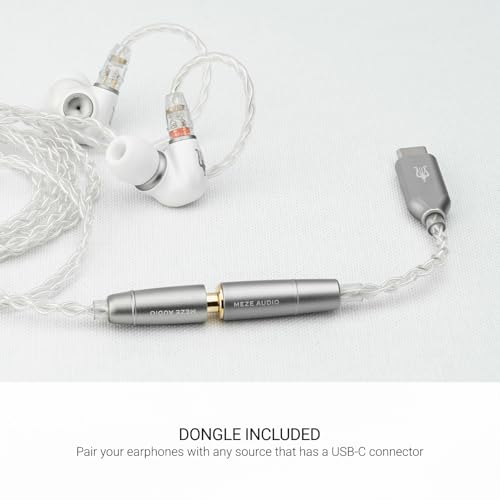 MEZE AUDIO ميز أوديو ألبا | سماعات أذن سلكية داخل الأذن لمحبّي الصوتيات | محول USB-C متضمن | متوافقة مع الهواتف الذكية | عزل الضوضاء | هيكل معدني مريح - Image 5