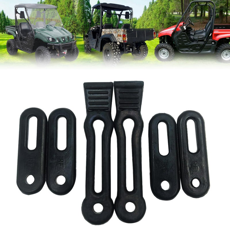 QYMOTO Rhino 660 Hood Straps,Door Rubber Return Latch Kit Compatible with Yamaha Rhino 450 660 700,Hisun 500 700, Axis 500 700, Massimo MSU500,Coleman 500 700,Cub Cadet Challenger