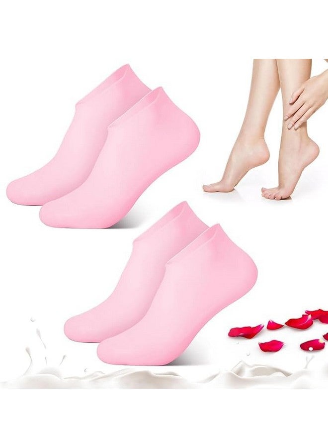 VPGS Silicone Gel Moisturizing Socks, Anti-Slip Silicone Socks, High Elastic Moisturizing Socks, Foot Anti-Cracking Protector Foot Care Tool for Women Men Dry Cracked Foot Skin (2 Pairs) - Image 1