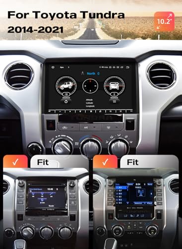 Dasaita Android 13 Car Stereo for Toyota Tundra 20142021 Wireless Apple CarPlay Android Auto 6GB RAM 64GB ROM 5G WiFi4G LTE 102 QLED Touchscreen Bluetooth 51 Fast Boot GPS Navigation - Image 3
