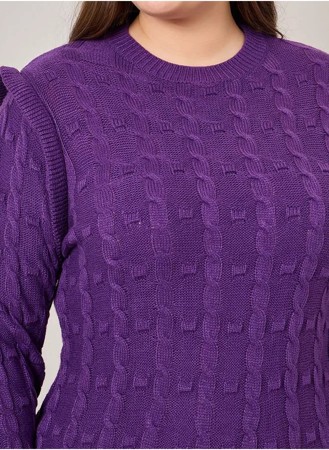 ستايلي Structured Shoulder A-Line Sweater Dress