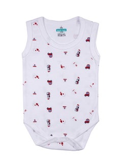 Babies Basic Super Soft Cotton, Sleeveless Romper/Bodysuit, For New Born To 24Months, Set Of 3 - Printed  - Image 3