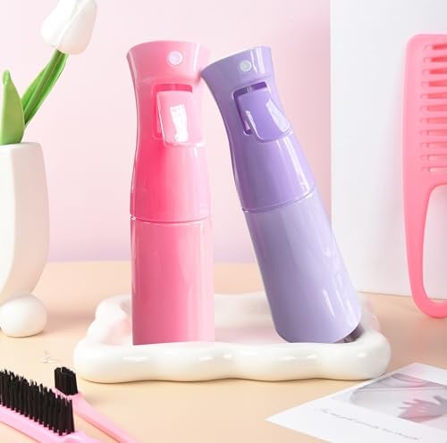 SUPHOUSE 12 Pcs Hair Brush Set with Hair Spray Bottle for Toddlers, Women, Detangling Brush for Wet Dry Curly Hair, Edge Bristles Wide Tooth Rat Tail Combs for Baby Girls (pink) - Image 3
