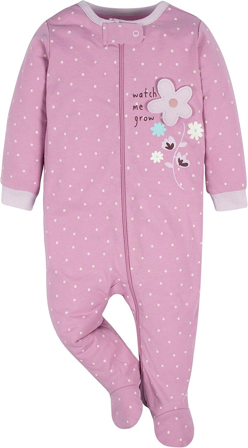 Gerber Baby Girls 4 Pack Sleep 'N Play Footie Set - Image 2