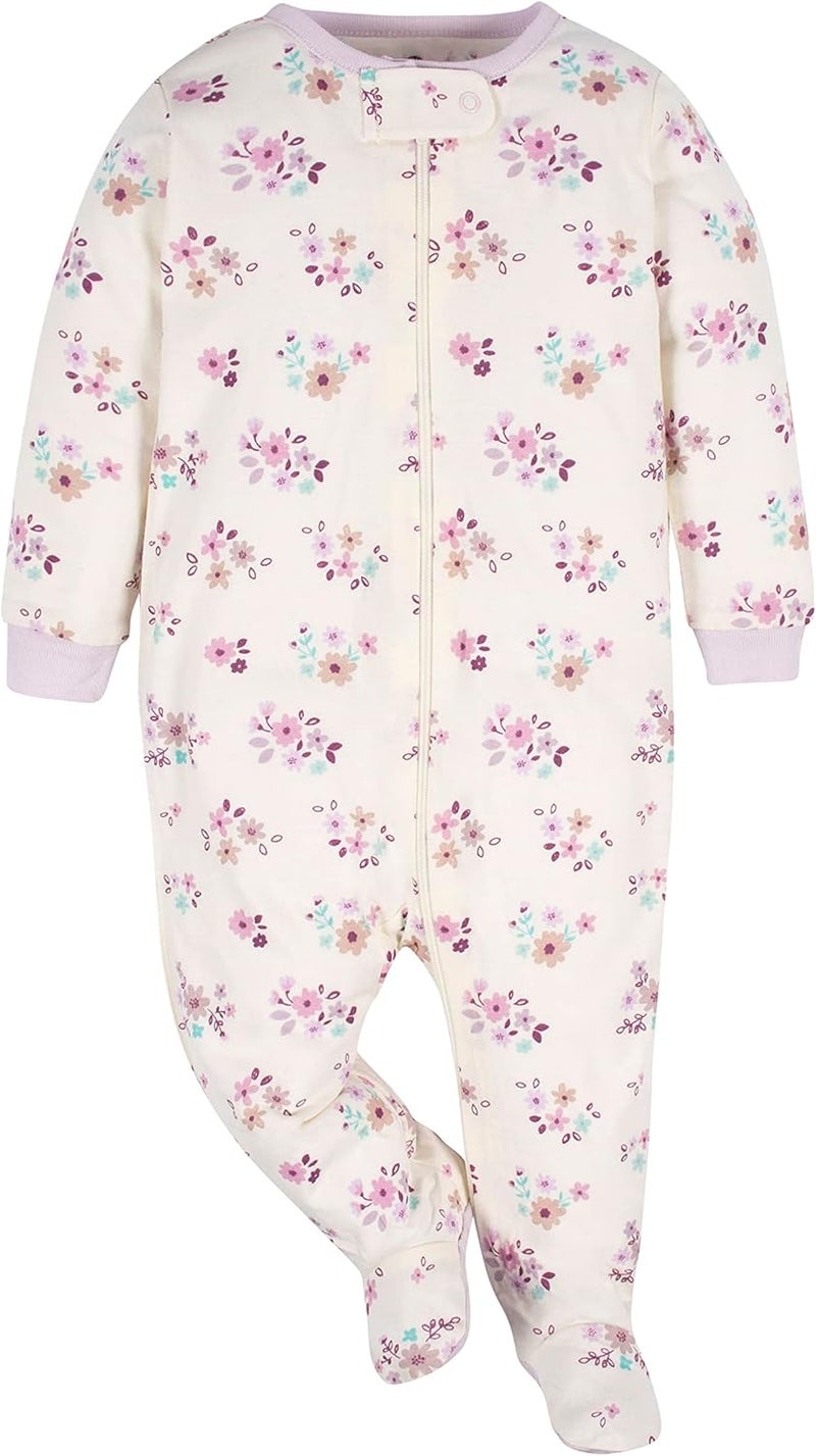 Gerber Baby Girls 4 Pack Sleep 'N Play Footie Set - Image 4