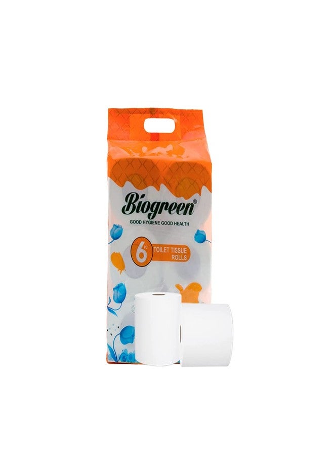 Biogreen Virgin Soft Toilet Bathroom Roll Multipurpose (6 in 1) 2 Ply 250 Sheet Per Roll | Natural, Safe, Hygienic - Image 1