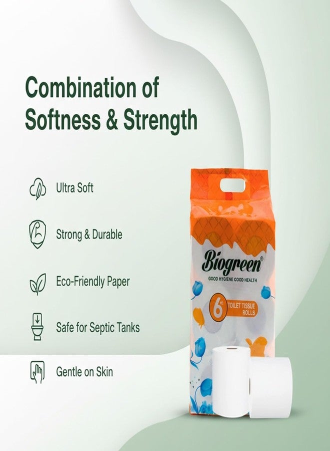 Biogreen Virgin Soft Toilet Bathroom Roll Multipurpose (6 in 1) 2 Ply 250 Sheet Per Roll | Natural, Safe, Hygienic - Image 5
