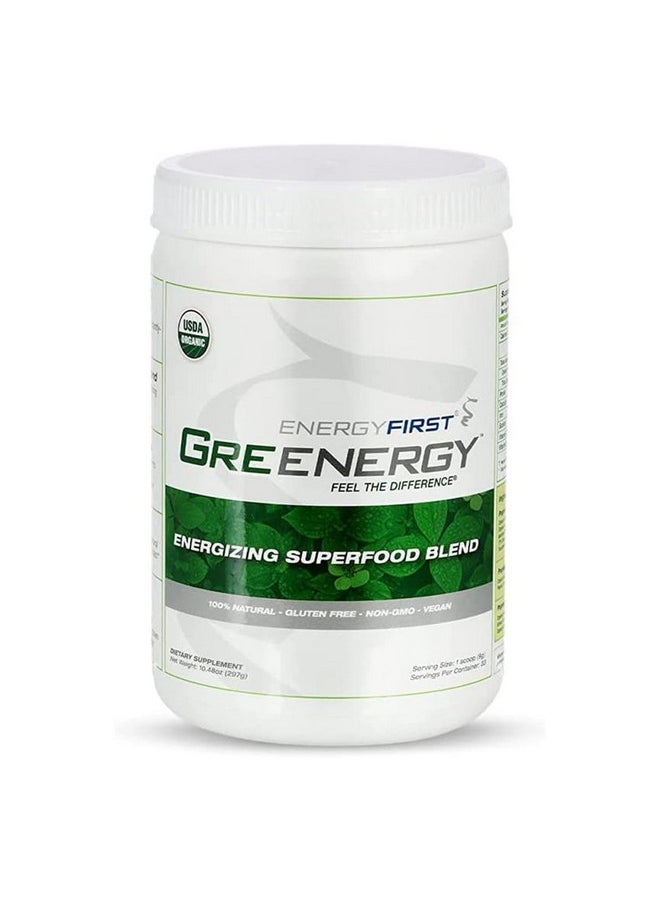 EnergyFirst - Greenergy Organic Green Superfood Powder Phytonutrients Digestive Enzymes Probiotics Energy Immunity Detox Vegan Gluten Free Sugarfree Nongmo 30 Servings - Image 1
