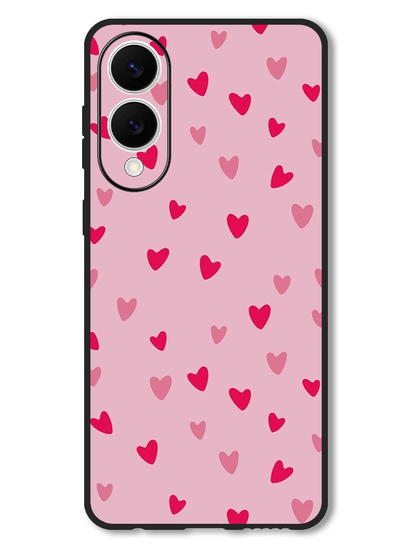 Theodor Case Compatible with Samsung Galaxy S25 Edge 6.7 Inch Protection Shockproof Bumper Cover Small Hearts - Image 1
