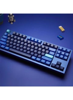 Keychron Q3 QMK مخصص قابل للتبديل الساخن Gateron G-PRO لوحة مفاتيح ميكانيكية زرقاء كاملة مجمعة باللون الأزرق الداكن RGB مع مقبض  - Image 3