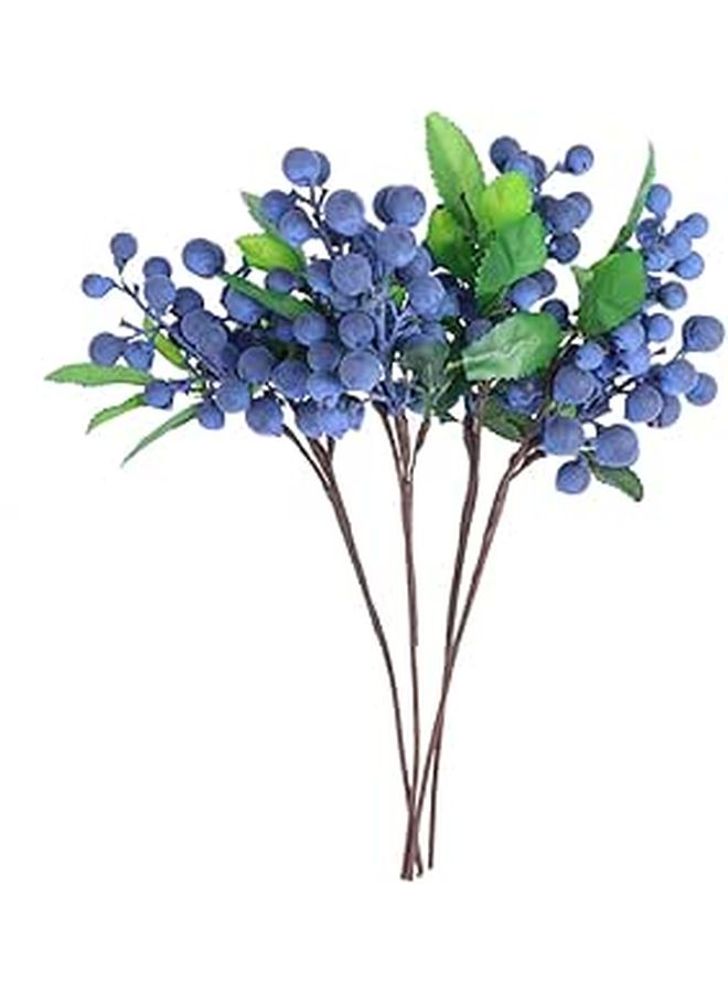 Unomor 4 Pieces Simulated Blueberry Fruits Decorative Ornament for Restaurant Home Garden Hotel Display Photography Props - Image 1