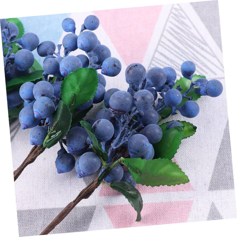 Unomor 4 Pieces Simulated Blueberry Fruits Decorative Ornament for Restaurant Home Garden Hotel Display Photography Props - Image 5