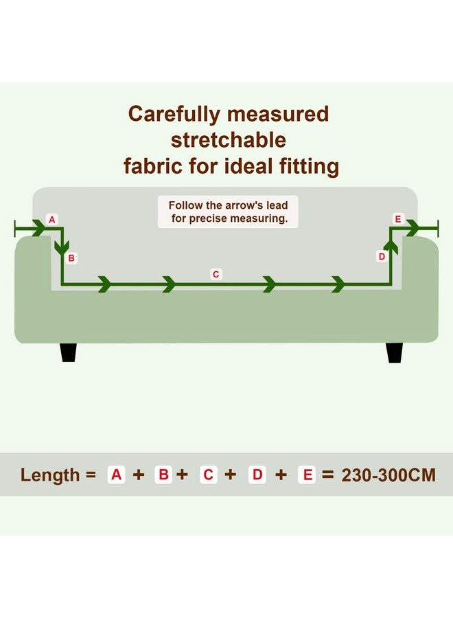 House of Quirk Universal Four Seater Polar Fleece 220 GSM Fabric Sofa Cover Flexible Stretch Sofa Slipcover (Sky Blue, Four Seater) - Image 4