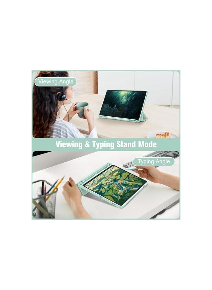 Compatible with Case for Samsung Galaxy Tab A9 Plus Tablet 11 Inch 2023, Ultra Transparent Back Slim Cover with Auto-Wake for Samsung Galaxy Tab A9+ Tablet 2023 (Mint Green)  - Image 2