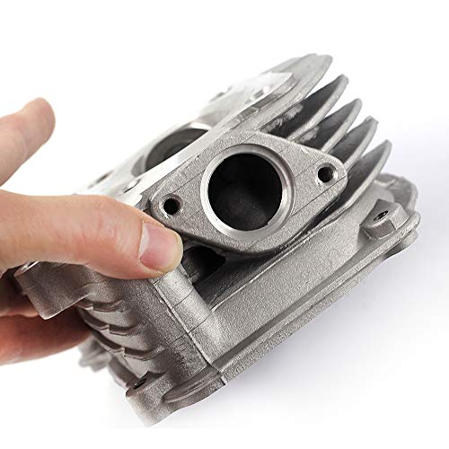 Trkimal GY6 150cc Cylinder Head Assembly Valves(57.4mm) for 157QMJ Engine Scooter Moped ATV Go Kart Quad (Non EGR Type) Together with Gaskets, Spark Plug and 4 Studs - Image 4