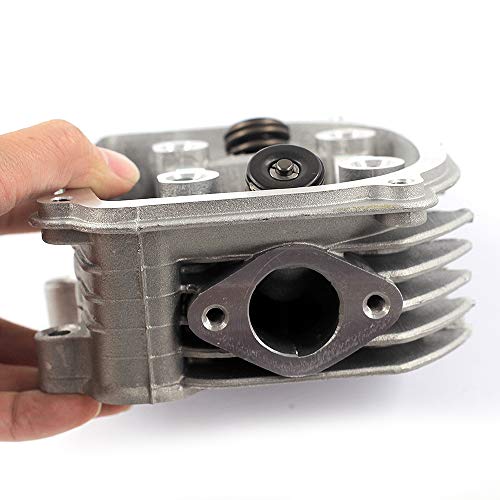 Trkimal GY6 150cc Cylinder Head Assembly Valves(57.4mm) for 157QMJ Engine Scooter Moped ATV Go Kart Quad (Non EGR Type) Together with Gaskets, Spark Plug and 4 Studs - Image 3