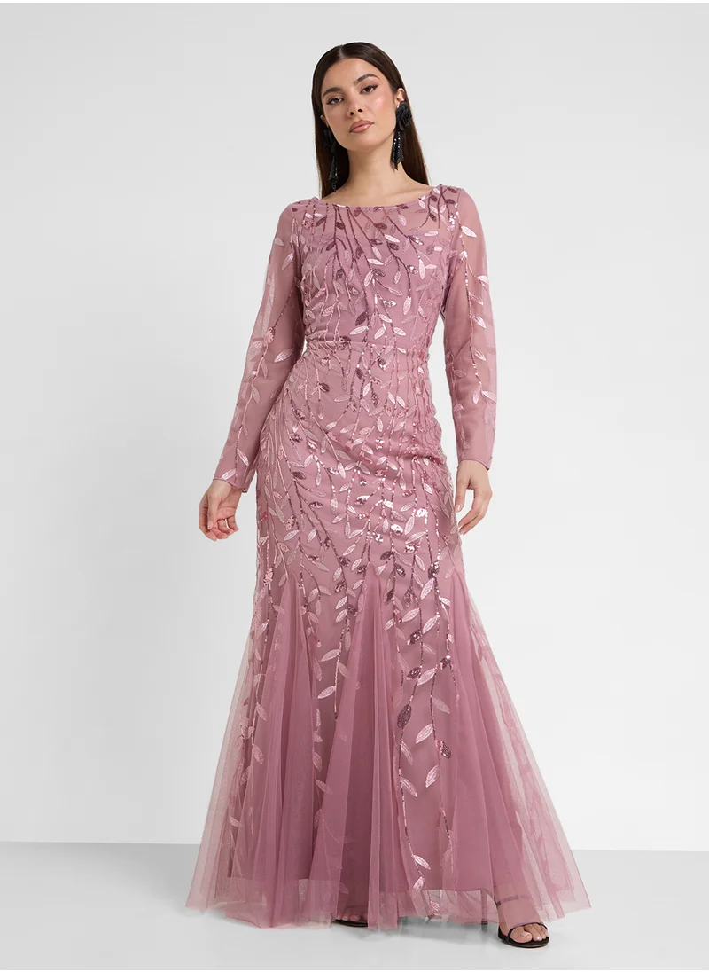 Ella Limited Edition Embroidered Mermaid Cut Dress