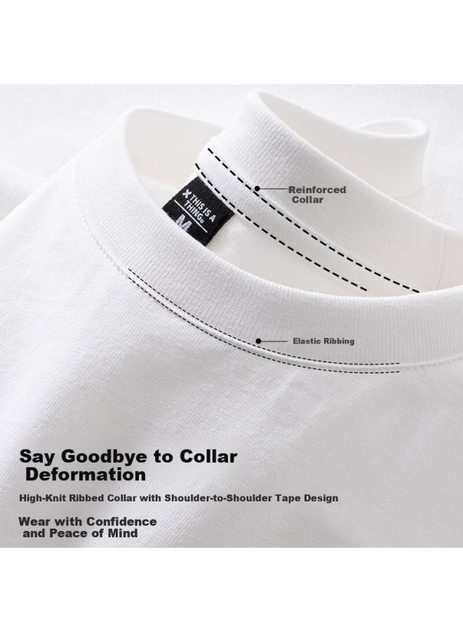 Baleno 2-pack Pure Cotton Long Sleeve T-shirts For Men Spring Autumn New White Heavyweight Premium Base Layer - Image 2