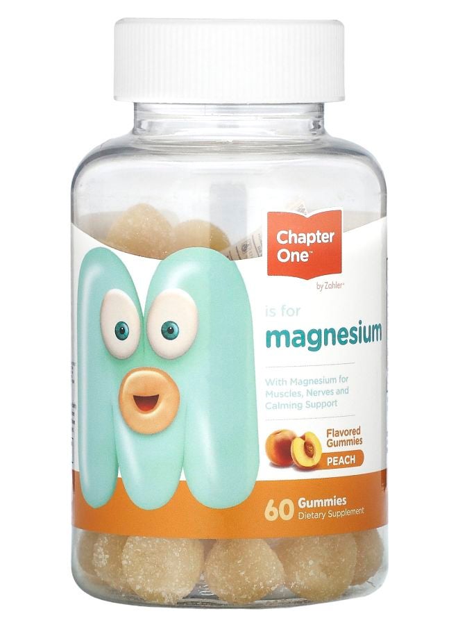 Chapter One Magnesium Gummies Peach 60 Gummies