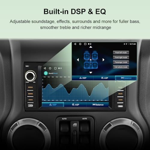 Vratzn Android 13 Car Radio Stereo for Jeep Wrangler JK 2007-2018 Dodge RAM 1500 2500 3500 2009-2012 4 Core CPU 2G RAM 64G ROM with Wireless CarPlay/Android Auto/GPS/HD Backup Camera/Bluetooth - Image 5