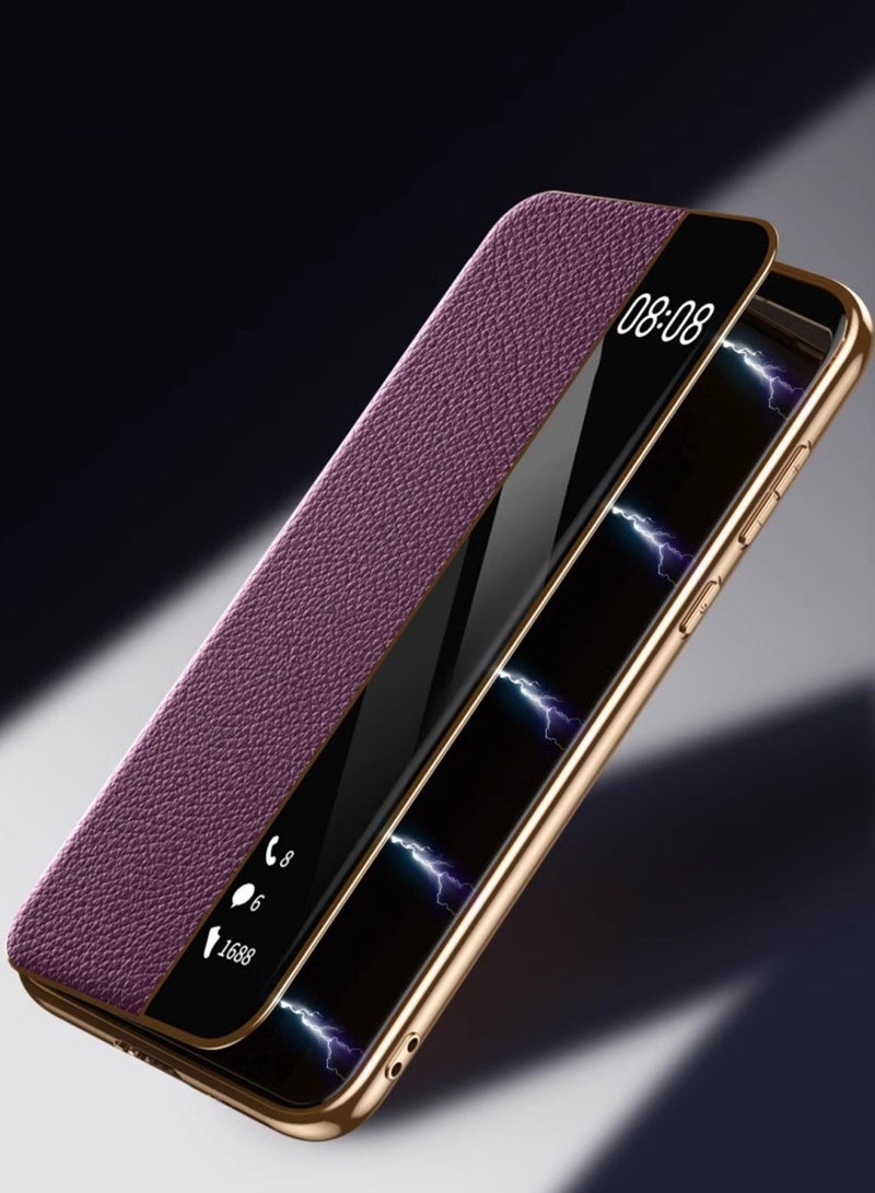 عام غطاء جلدي أصلي مغناطيسي جديد - مصمم خصيصًا لهواوي بورا 70 الترا - Image 2