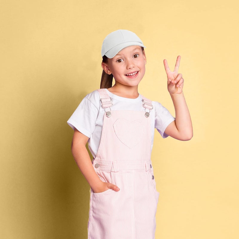 DALIX Youth Childrens Cotton Cap Plain Hat Black Khaki Navy Pink Red White - Image 5