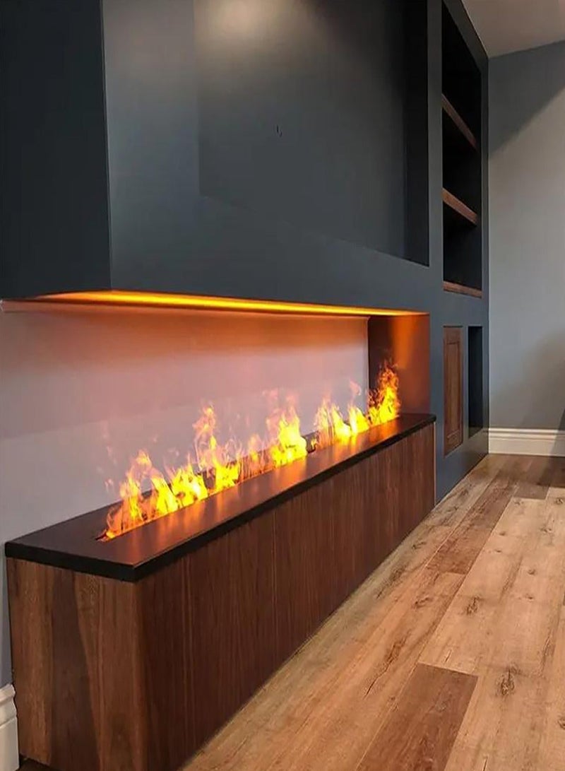 AFLYEVER مدفأة كهربائية مائية مع تطبيق للتحكم عن بعد ثلاثي الأبعاد وديكور داخلي ومدفأة بخارية ومدفأة ضباب مدمجة مع لهب ضبابي واقعي - Image 1