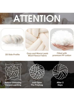 Vparty Decorative Throw Pillows, Round Knotted Ball Cushions, Soft Handmade Cushion for Sofa, Bed & Chair, Cozy Home Decor, 35x35cm  - Image 3