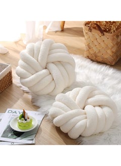 Vparty Decorative Throw Pillows, Round Knotted Ball Cushions, Soft Handmade Cushion for Sofa, Bed & Chair, Cozy Home Decor, 35x35cm  - Image 5