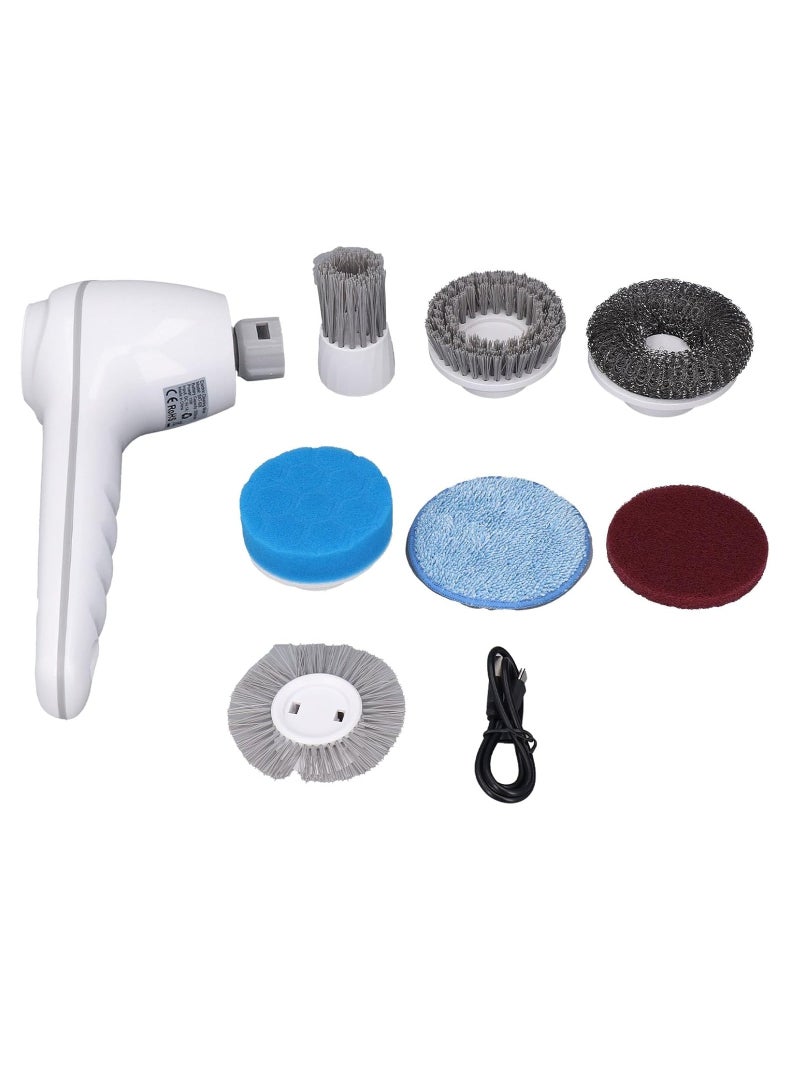 general Electric Scrubber, Cordless Cleaning Brush with 2 Adjustable Speeds, 7 Replaceable Brushes, LED Battery Display Shower Cleaning Brush for Bathroom, Floor, Windows, Floor Tile - Image 1