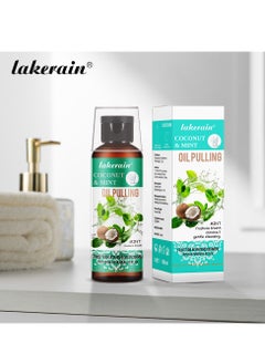 lakerain Coconut & Mint Oil Pulling Mouthwash Bad Breath Treatment for Adults, Dry and Bad Mouth Smell Removing Drops, Easy to Carry and Handy Fresh Breath Oil Serum 60ml  - Image 3