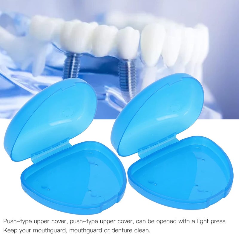klarako 4pcs Mouthguard Box,Portable Denture Storage Box Container Small Dental Correction Holder for Travel - Image 4