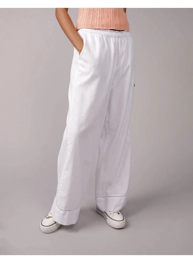 American Eagle AE High-Waisted Linen-Blend Pull-On Pant