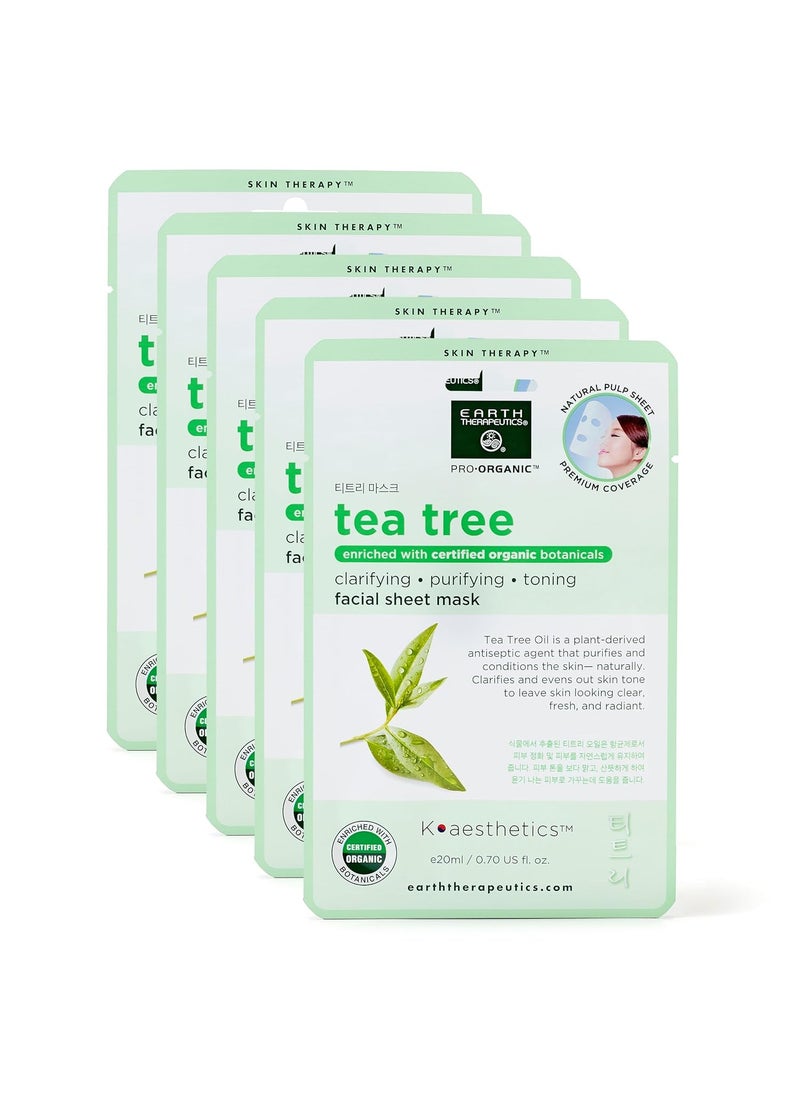 Earth Therapeutics Tea Tree Mask  5 Pack 
