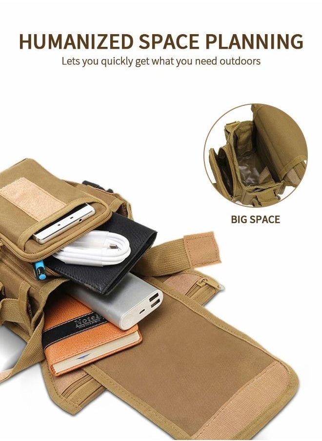 MIXDE Outdoor Thigh Drop Leg Bag, Multi-Purpose Tool Bags Hiking Waist Packs Outdoor Riding Pouch  - Image 2