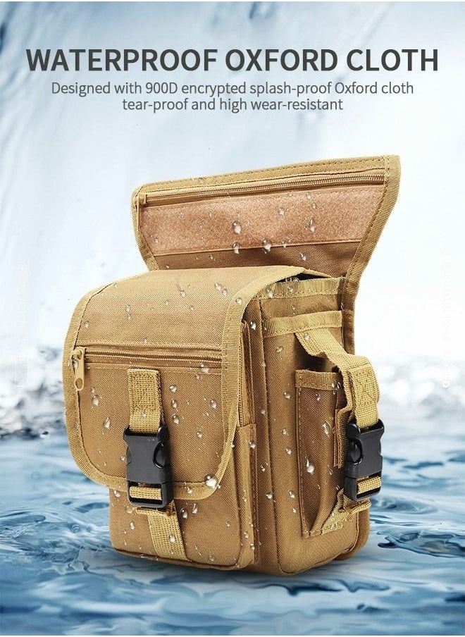 MIXDE Outdoor Thigh Drop Leg Bag, Multi-Purpose Tool Bags Hiking Waist Packs Outdoor Riding Pouch  - Image 4