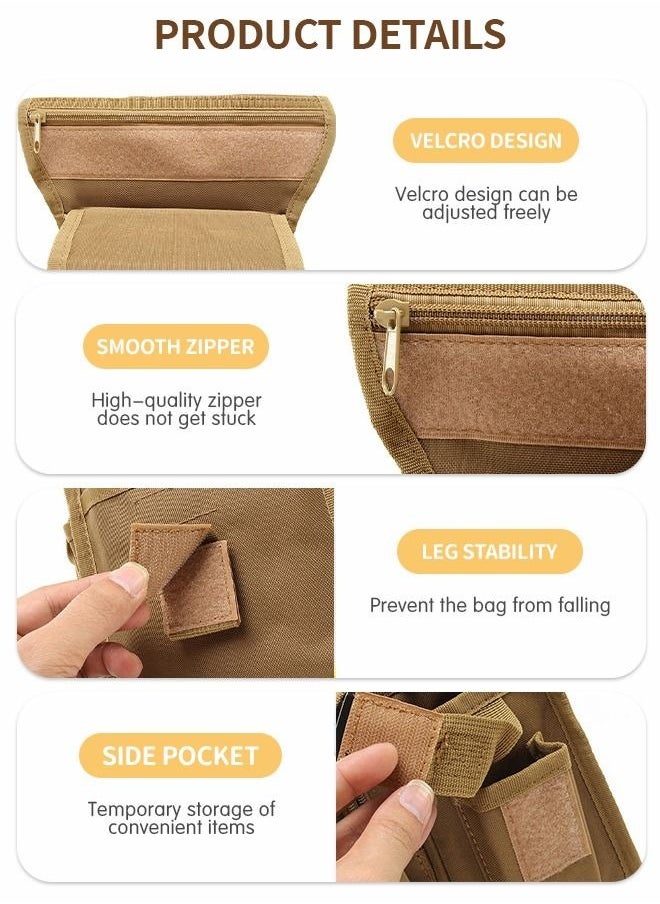 MIXDE Outdoor Thigh Drop Leg Bag, Multi-Purpose Tool Bags Hiking Waist Packs Outdoor Riding Pouch  - Image 5