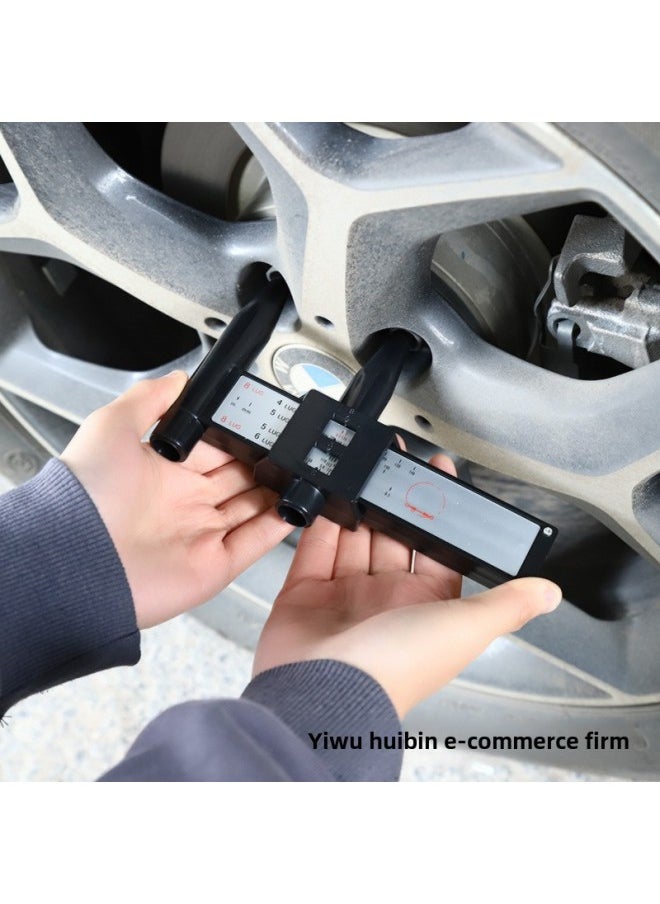 Generic - PCD Caliper 8LUG Hub Hole Distance Measuring Tool Hub Ruler Modified Hole Distance Caliper Hole Distance Measuring-Model:Ordinary - Image 1