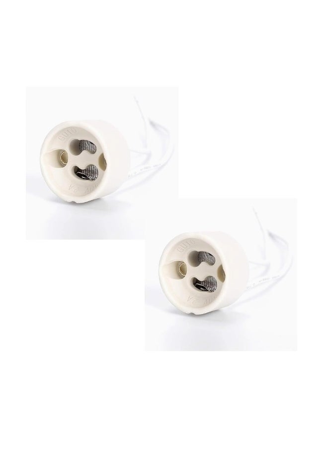 melfi Melfi GU10 Ceramic Socket Lamp Holder Ensures Quality and Durability for LED and Halogen Bulbs  - Image 1