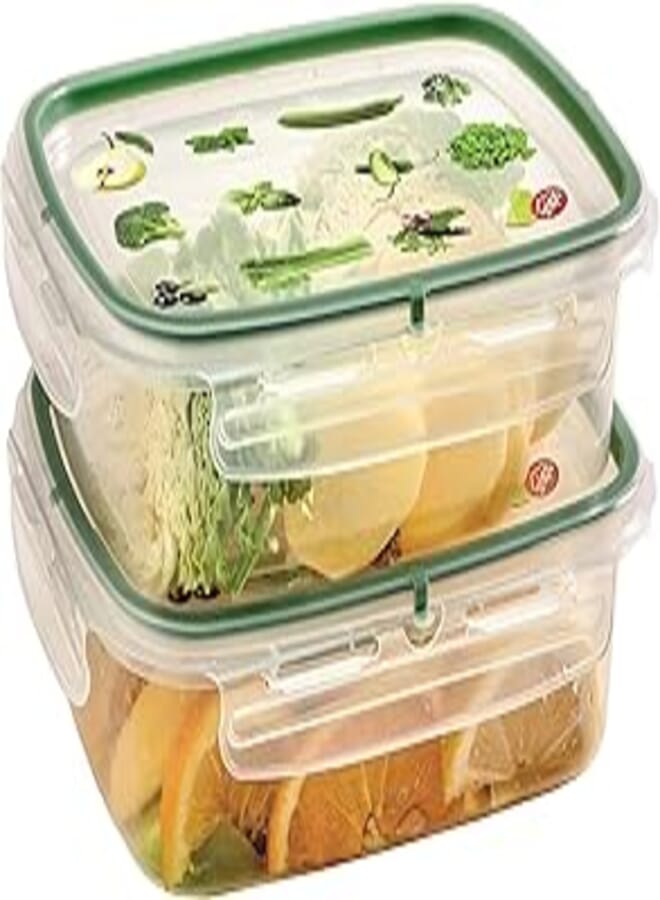 SNIPSLOCK SET 2PZ RETTANG 1, SNIPSLOCK SET 2 PCS CONTAINERS RECTANGULAR 1,4L