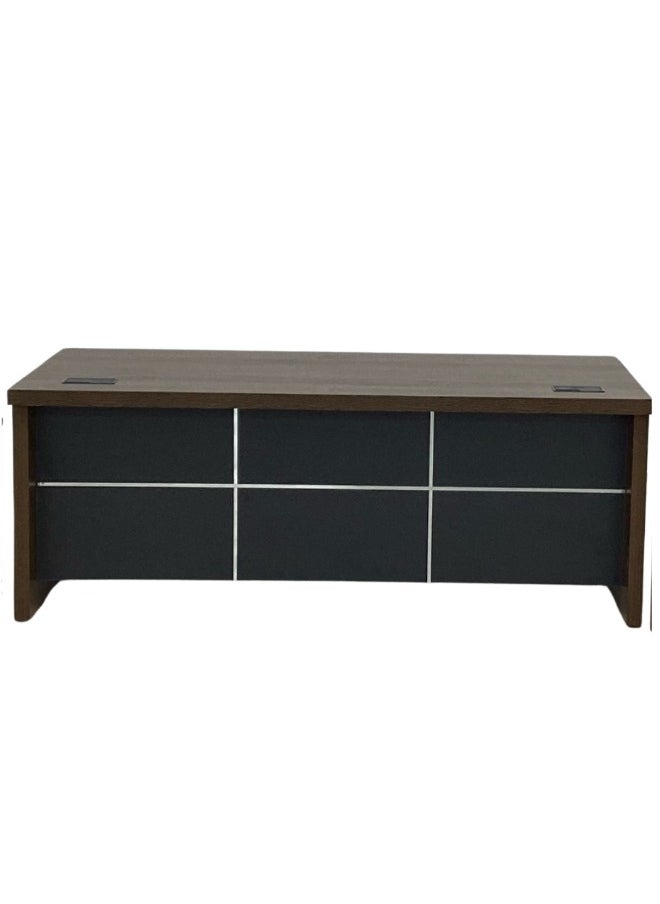 SMART HOME - Computer desk and reception counter with storage shelf and movable drawer unit, office computer table 200*90*80 cm - Image 1