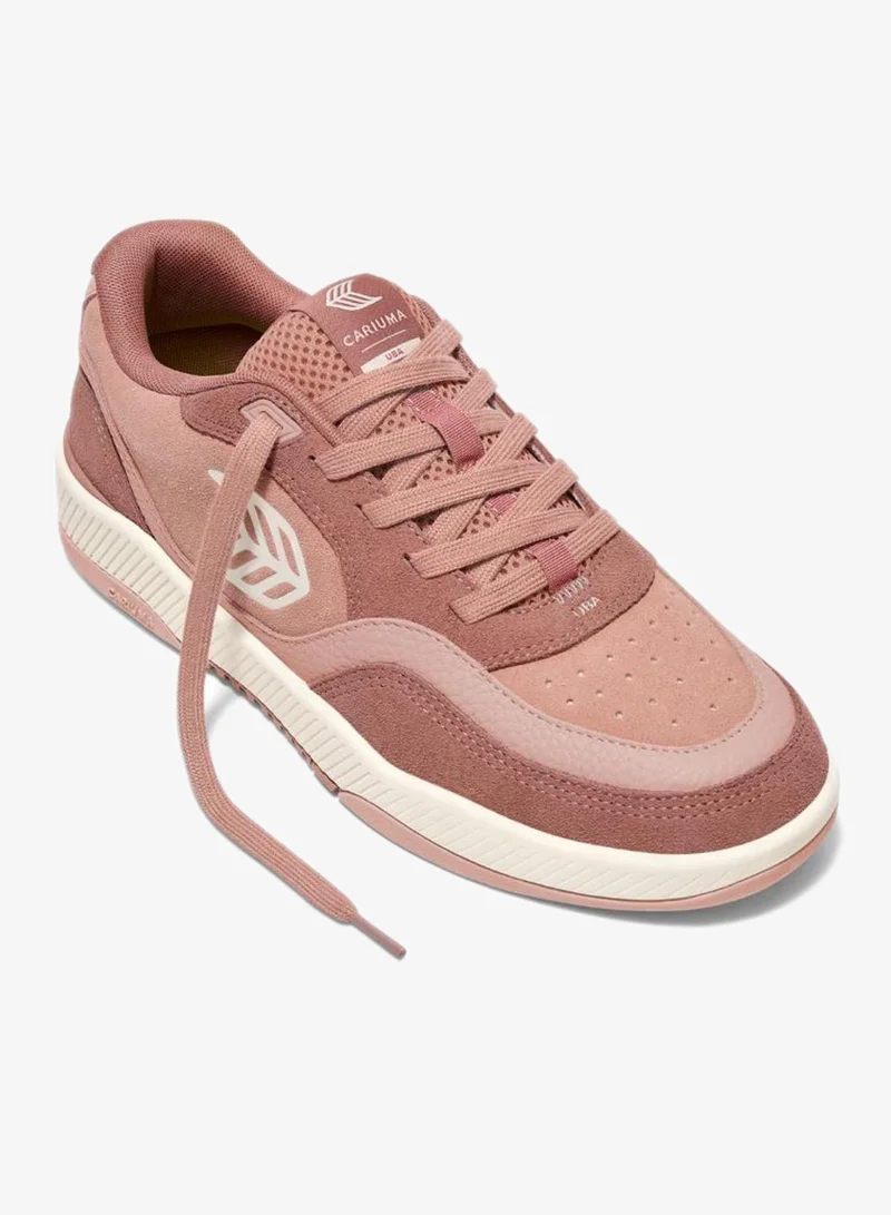 كاريوما UBA Withered Rose Suede Ivory Logo Sneaker