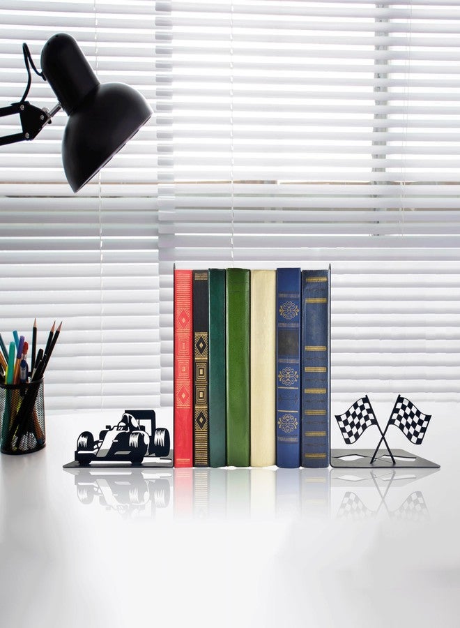 فواصل كتب فريدة على شكل سيارة سباق F1 - ديكور غرفة الأولاد - هدايا سباق ومنتجات F1 - فواصل كتب مزخرفة للرفوف - مانع كتب عصري لحمل الكتب - Image 5