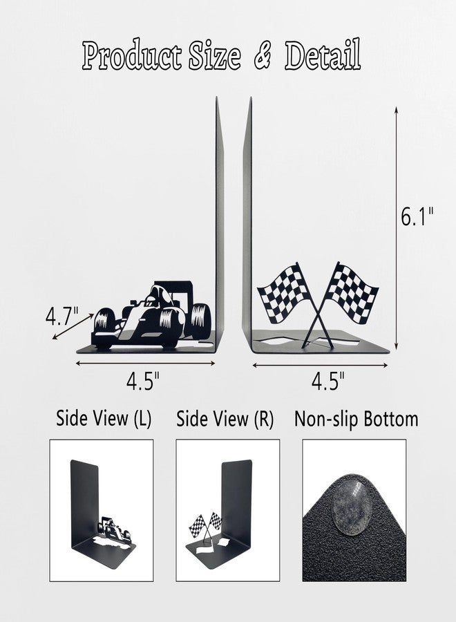 فواصل كتب فريدة على شكل سيارة سباق F1 - ديكور غرفة الأولاد - هدايا سباق ومنتجات F1 - فواصل كتب مزخرفة للرفوف - مانع كتب عصري لحمل الكتب - Image 2