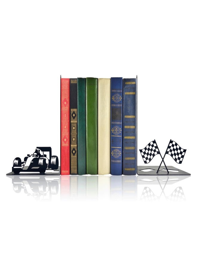 فواصل كتب فريدة على شكل سيارة سباق F1 - ديكور غرفة الأولاد - هدايا سباق ومنتجات F1 - فواصل كتب مزخرفة للرفوف - مانع كتب عصري لحمل الكتب - Image 1