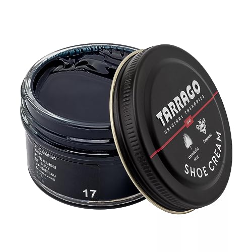 Tarrago Shoe Cream Professional Shoe Polish for Leather Boots, Shoes, Purse, Furniture Eco Friendly Leather Conditioner 1.7oz - Navy Blue #17 - Image 1