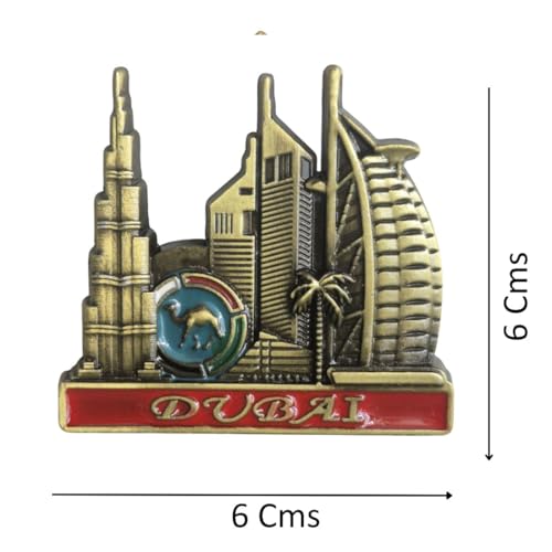DT DECTONE Metal Fridge Magnet, Dubai Written 3D Metal Magnet for Fridge, Study Table, Office Desk, Ideal Gift, Best Home Decor Item for Travel Enthusiasts 6 X 6 CM, Pack of 1 - Image 4