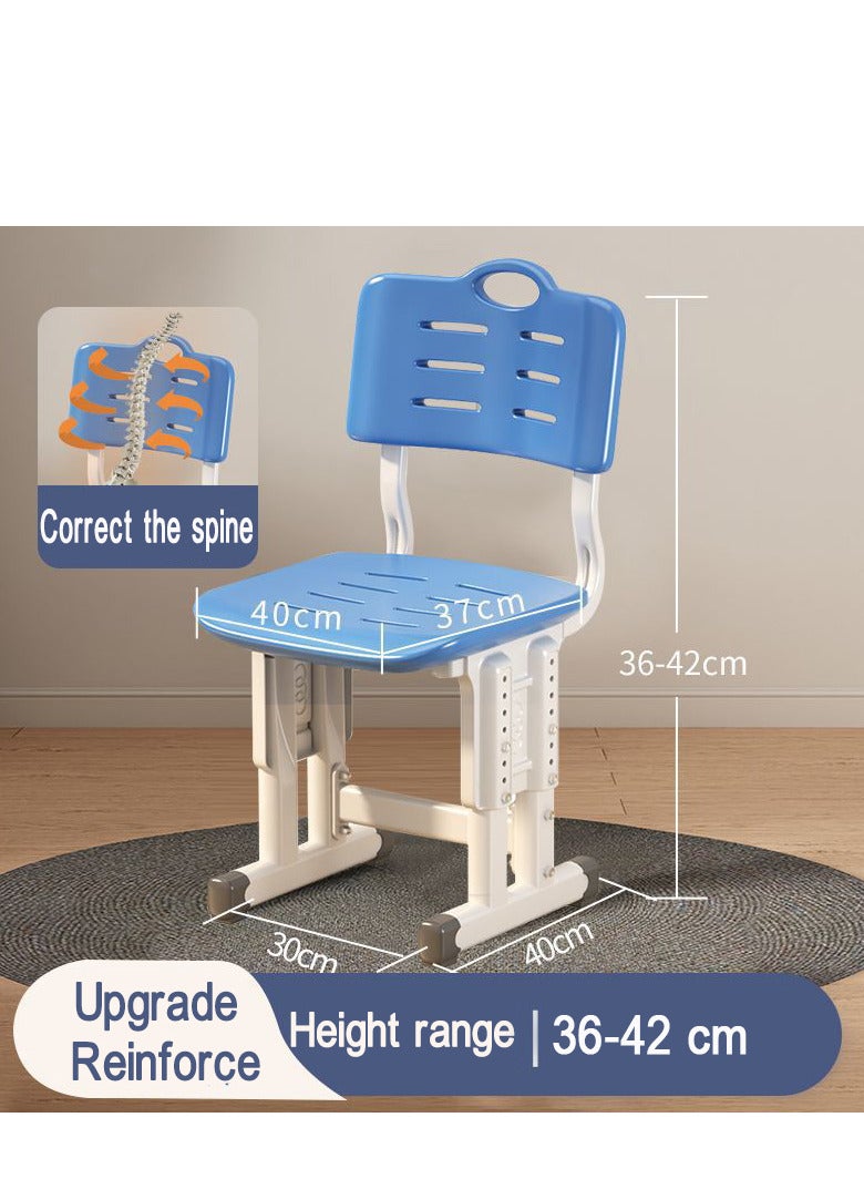 ZUIHAO ZUIHAO Home Adjustable Height Children Kids Study Desk and Chair Set Multifunctional School Student Writing Desk Study Table with Storage Drawer Sturdy Reading Chair Desk for Boys and Girls - Image 3