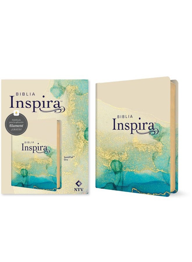 Tyndale Biblia Inspira NTV con Filament (SentiPiel, Oro) - Image 1